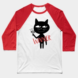 Cat is a winner Baseball T-Shirt